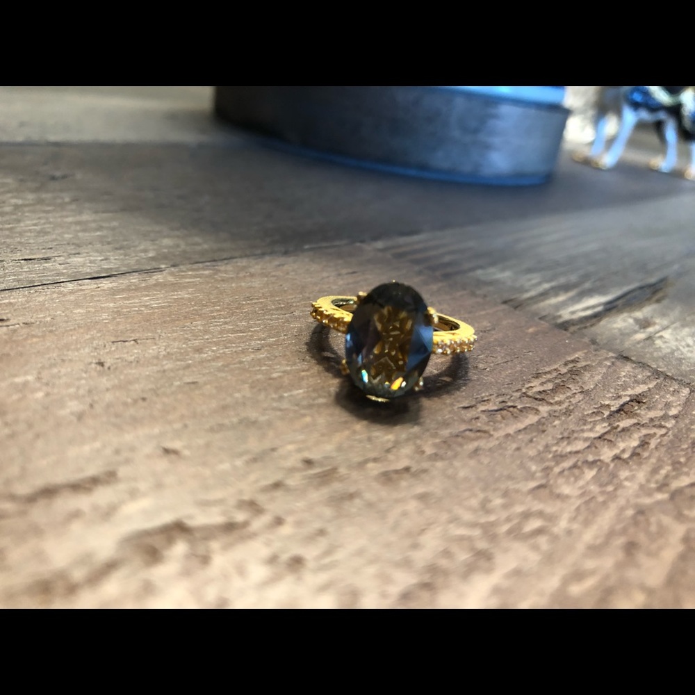 Simply Vera Wang Vermeil with Grey crystal ring 7